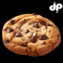 Cartoon image of cookies with DP favicon