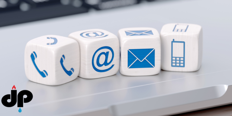 Highlighting the options of how to contact DP Heating Solutions